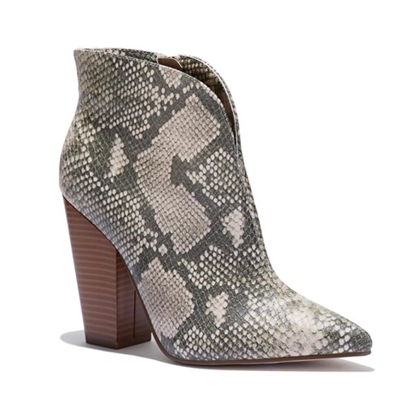 New York & Company Shoes - NY&C Faux Snake Grey Western Style Bootie 7.5